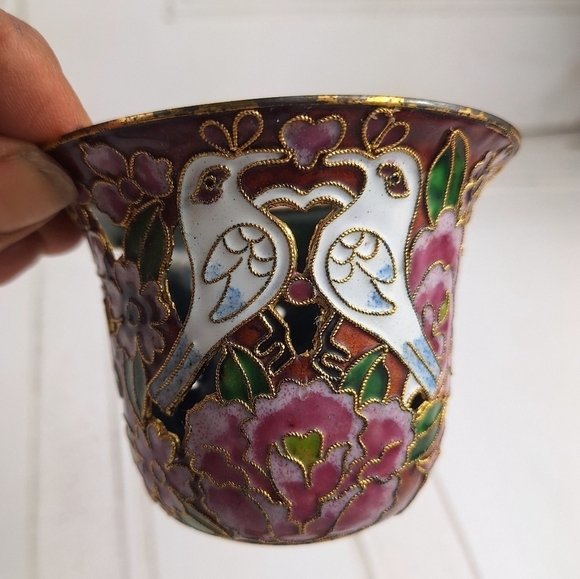 Votive Holder Other - Chinese Enameled Cloisonne Votive Holder